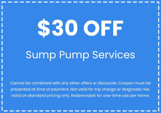 Discounts on Sump Pump Services