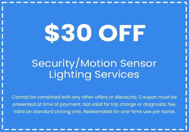 Discounts on Security/Motion Sensor Lighting Services