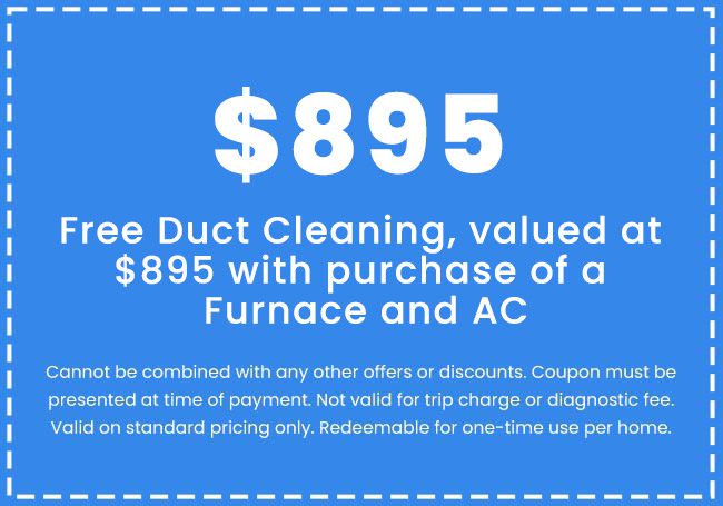 $895 free duct cleaning offer coupon.